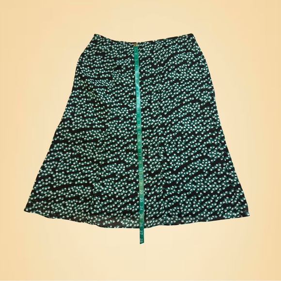 Le Suit Black and Green Patterned Midi Skirt - Picture 1 of 4